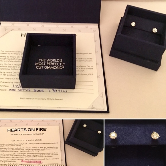 Hearts On Fire Jewelry - 1.3 Carat 'Hearts On Fire' Diamond Earrings